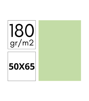 CARTULINA VERDE CLARO FABRISA 50X65 180GR