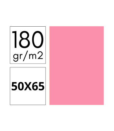 CARTULINA ROSA 180 GRAMOS 50X65 CM FABRISA
