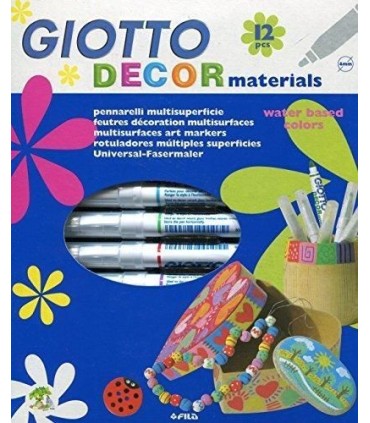ROTULADOR DECOR MATERIALS 12 UNIDADES GIOTTO