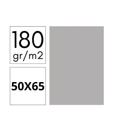 CARTULINA GRÍS 180 GRAMOS 50X65 CM FABRISA