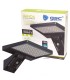 APLIQUE SOLAR LED GANDA GSC NEGRO 8W SENSOR DE MOVIMIENTO Y CREPUSCULAR LUZ CCT 1000 LUMEN