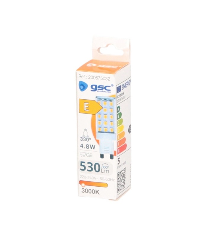 BOMBILLA LED GSC SMD G9 4 8W LUZ CALIDA 3000K 530 LUMENES