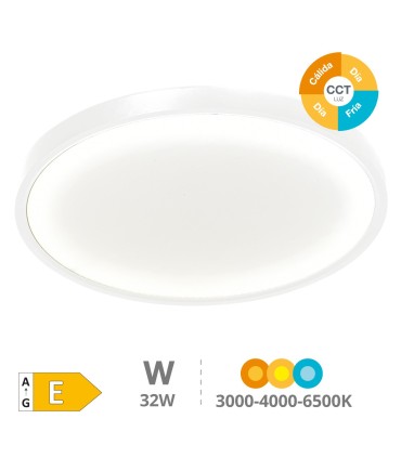 PLAFON TECHO LED CIRCULAR BELAIR GSC BLANCO 32W LUZ CCT 3520 LUMENES IP44