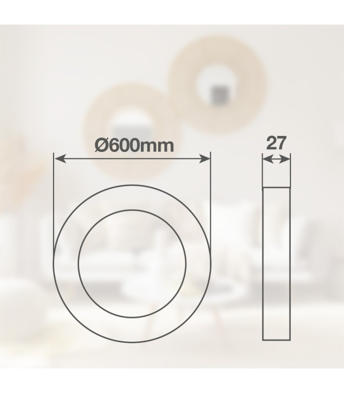 PLAFON TECHO LED CIRCULAR BELAIR GSC BLANCO 50W LUZ CCT 5500 LUMENES IP44