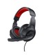 AURICULARES CON MICROFONO TRUST GAMING ROJOS Y NEGROS - DIADEMA AJUSTABLE - JACK 3 5mm