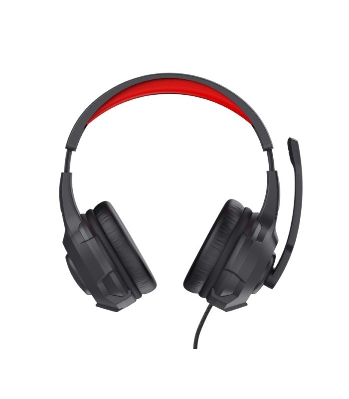 AURICULARES CON MICROFONO TRUST GAMING ROJOS Y NEGROS - DIADEMA AJUSTABLE - JACK 3 5mm