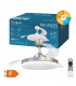 VENTILADOR DE TECHO TUNGATI NIQUEL GSC CON LUZ REGULABLE Y MANDO Ø107 3 ASPAS RETRACTILES