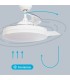 VENTILADOR DE TECHO OLIVERI BLANCO GSC CON LUZ REGULABLE Y MANDO Ø107 3 ASPAS RETRACTILES
