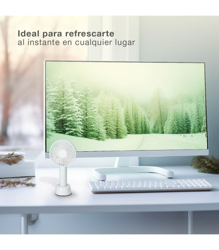 MINI VENTILADOR DE MANO BALU USB RECARGABLE BLANCO GSC EVOLUTION
