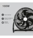 VENTILADOR METALICO DE SUELO AIDONE GSC Ø51cm 9W NEGRO