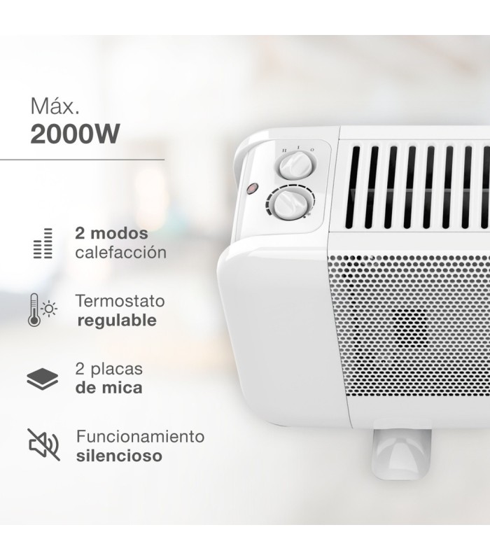 RADIADOR DE MICA BELOHA GSC - POTENCIA MAX  2000W - 2 NIVELES DE CALEFACCION
