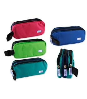 PORTATODO LAGART 3 CREMALLERAS ZIPPY CON ASA COLORES SURTIDOS