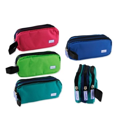 PORTATODO LAGART 3 CREMALLERAS ZIPPY CON ASA COLORES SURTIDOS