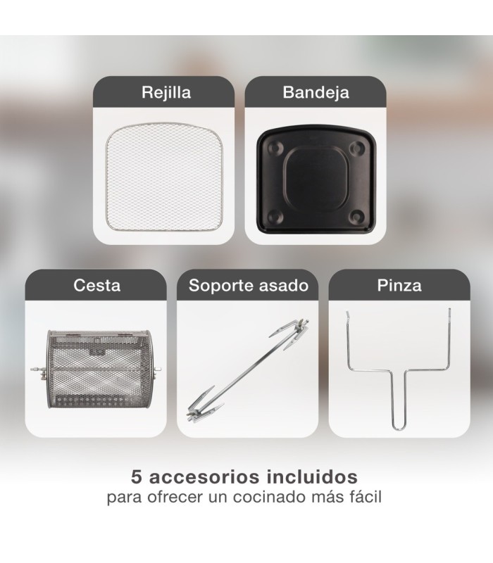 FREIDORA DE AIRE TIPO HORNO ASSANE GSC 1700W 10 LITROS