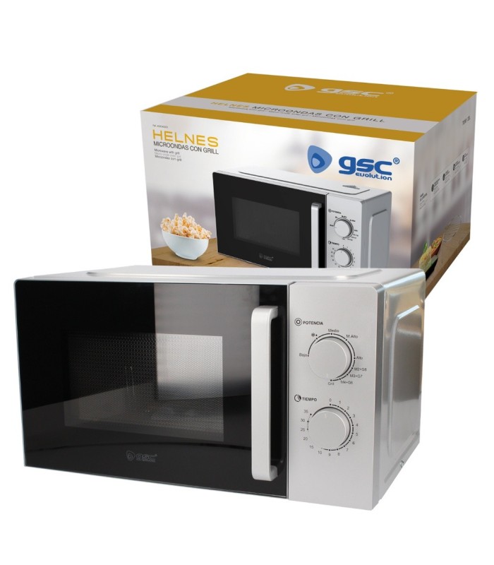 MICROONDAS CON GRILL HELNES GSC 20 LITROS 700W