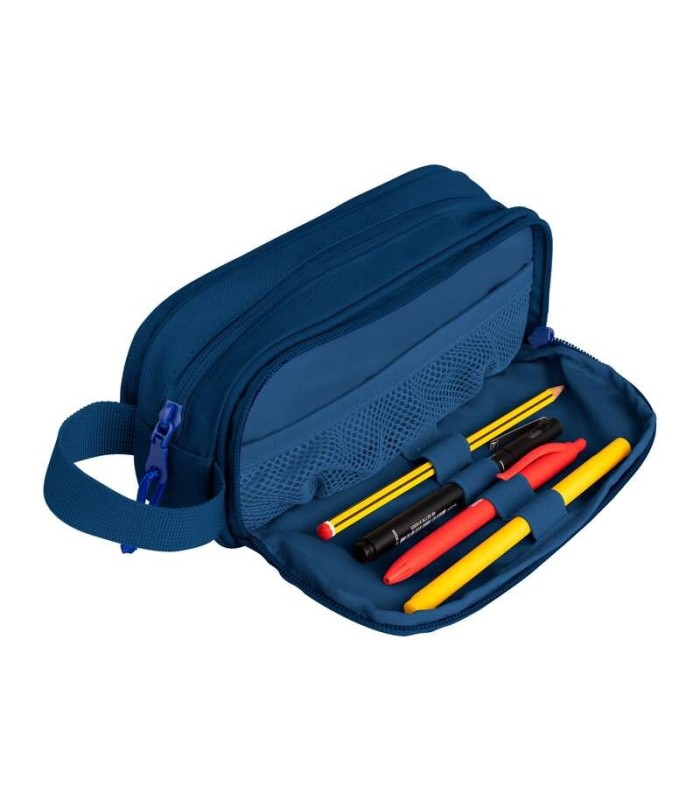 PORTATODO OXFORD RECTANGULAR 2 CREMALLERAS AZUL MARINO