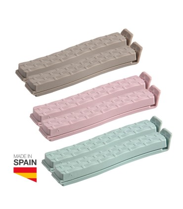 PINZAS DE PLASTICO CIERRA BOLSAS GSC - PACK 6 PINZAS - COLORES SURTIDOS